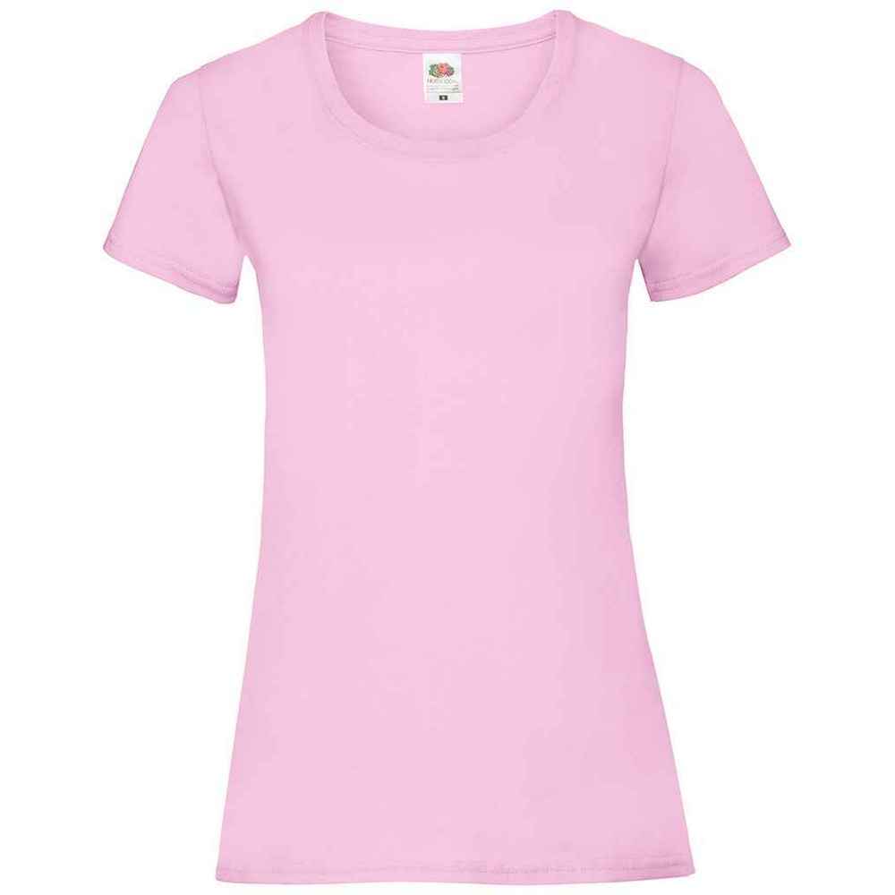Light Pink - Front - Fruit of the Loom Womens-Ladies Valueweight Heather Lady Fit T-Shirt