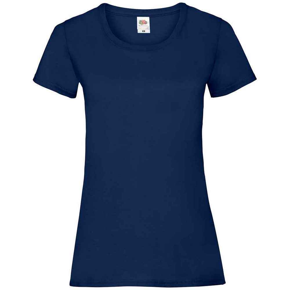 Navy - Front - Fruit of the Loom Womens-Ladies Valueweight Heather Lady Fit T-Shirt
