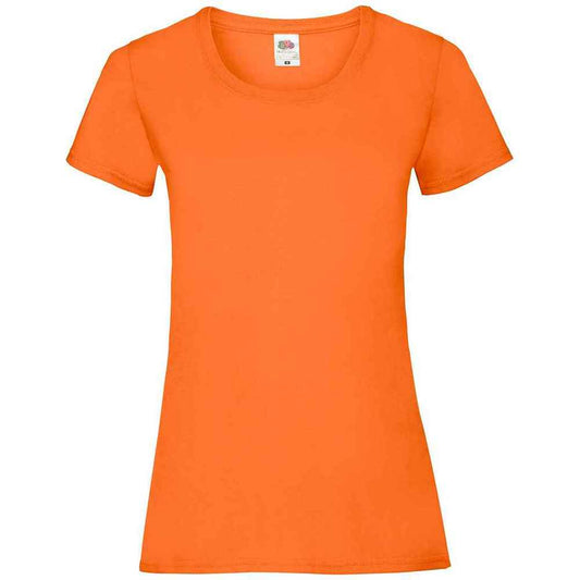 Orange - Front - Fruit of the Loom Womens-Ladies Valueweight Heather Lady Fit T-Shirt