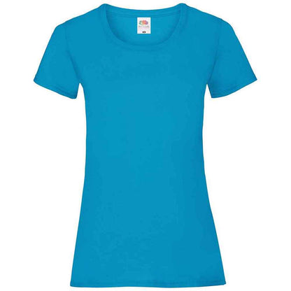 Azure Blue - Front - Fruit of the Loom Womens-Ladies Valueweight Heather Lady Fit T-Shirt