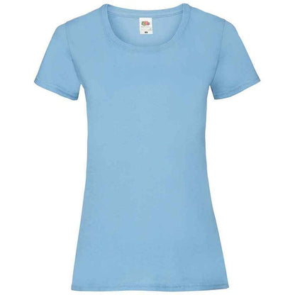 Sky Blue - Front - Fruit of the Loom Womens-Ladies Valueweight Heather Lady Fit T-Shirt