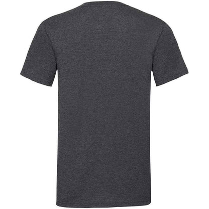 Dark Heather Grey - Back - Fruit of the Loom Mens Valueweight V Neck T-Shirt