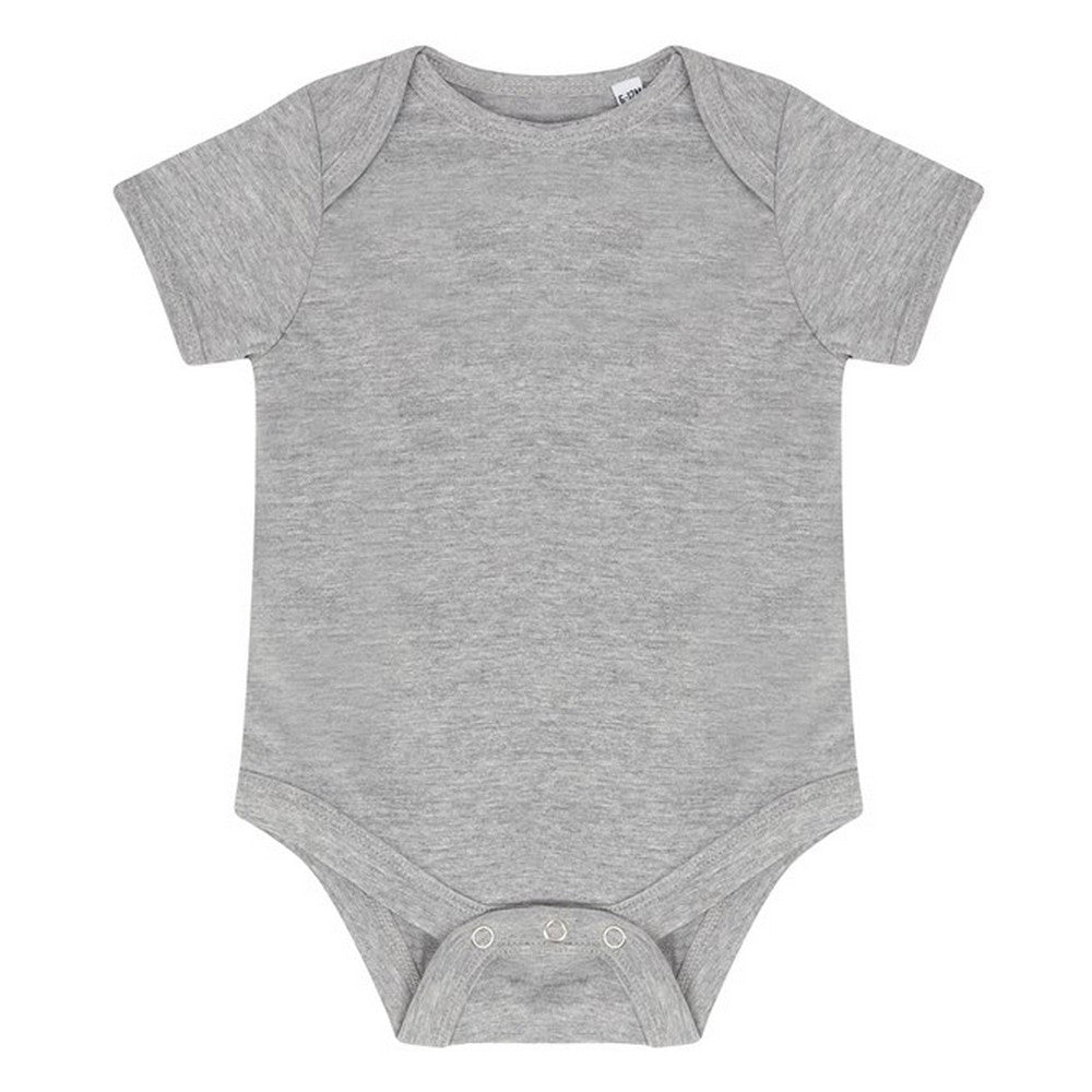 Heather Grey - Front - Larkwood Baby Essential Short-Sleeved Bodysuit