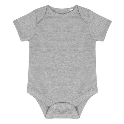 Heather Grey - Front - Larkwood Baby Essential Short-Sleeved Bodysuit