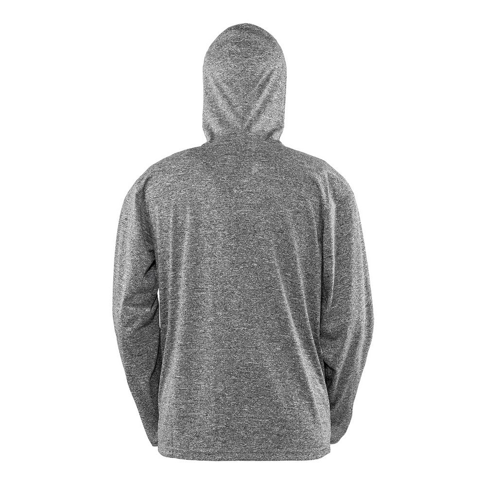 Grey Marl - Back - Spiro Mens Hooded Hoodie