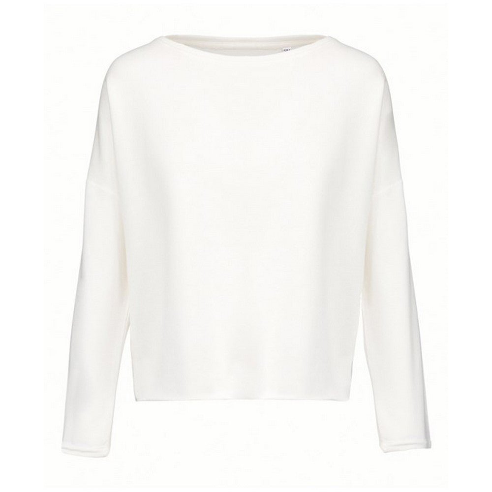 Off White - Front - Kariban Womens-Ladies Oversized Sweatshirt