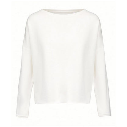 Off White - Front - Kariban Womens-Ladies Oversized Sweatshirt