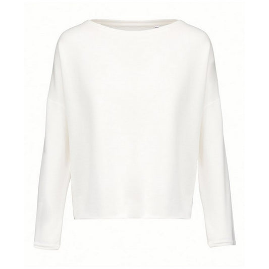Off White - Front - Kariban Womens-Ladies Oversized Sweatshirt