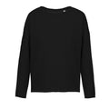 Black - Front - Kariban Womens-Ladies Oversized Sweatshirt