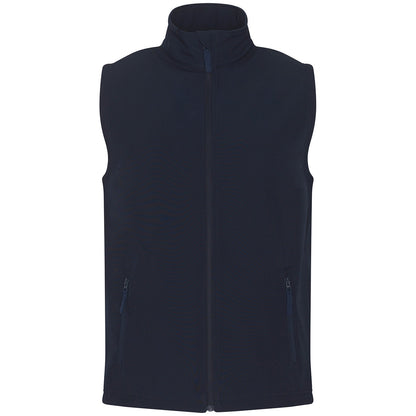 Navy - Front - PRO RTX Mens Softshell 2 Layer Gilet