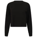 Black - Back - SF Womens-Ladies Slounge Cropped Sweatshirt