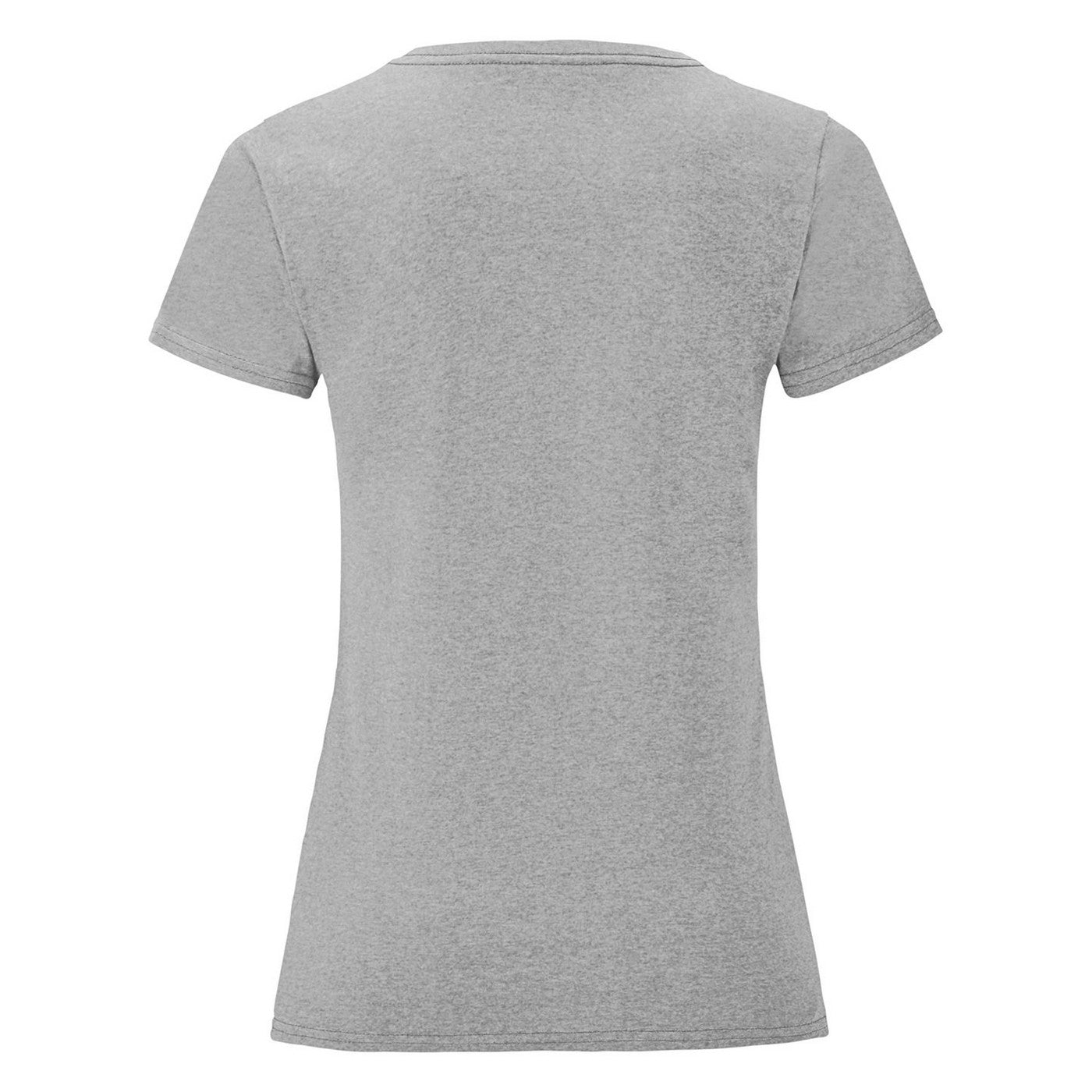 Heather Grey - Back - Fruit of the Loom Womens-Ladies Iconic T-Shirt