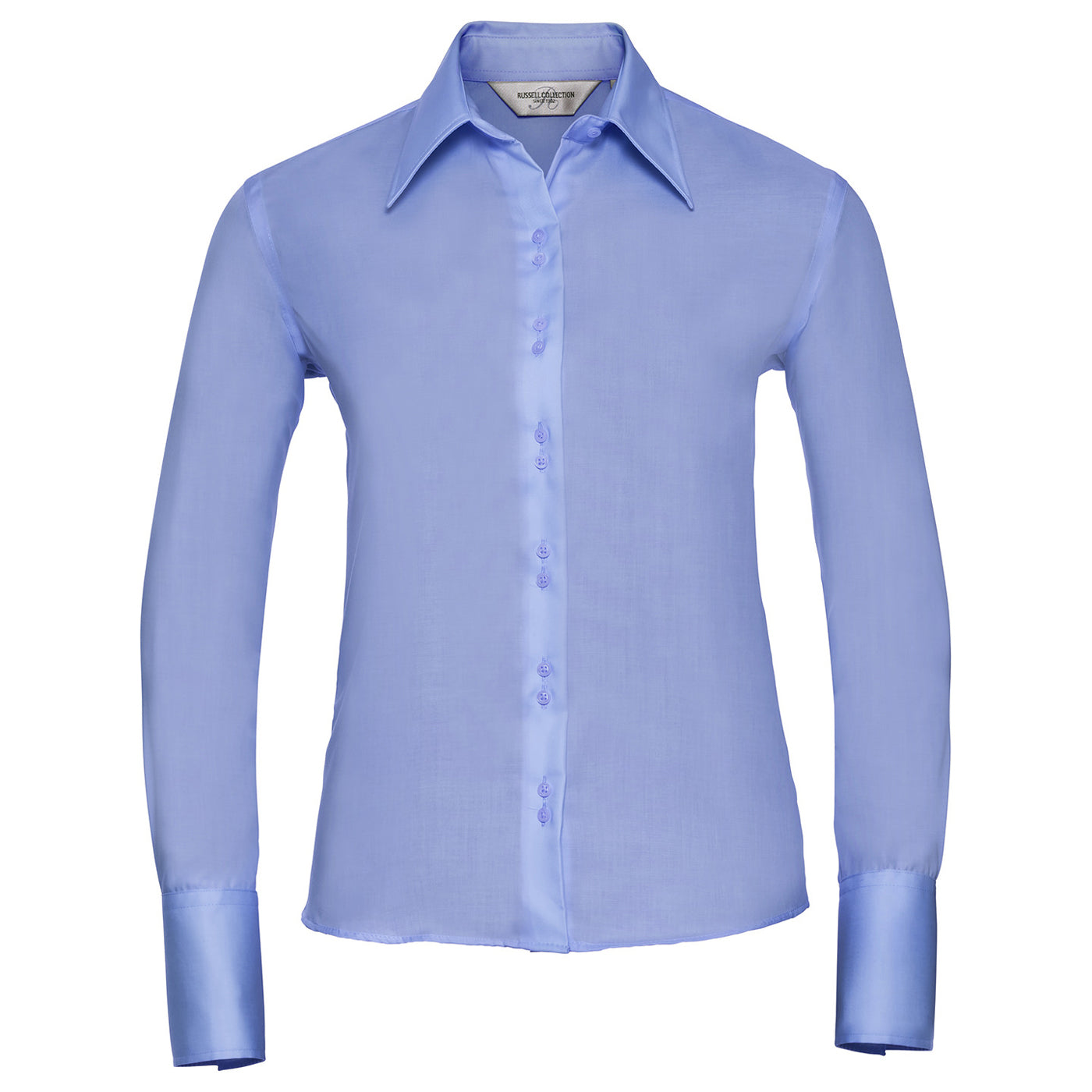 Bright Sky - Front - Russell Collection Womens-Ladies Ultimate Long-Sleeved Shirt