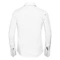 White - Back - Russell Collection Womens-Ladies Ultimate Long-Sleeved Shirt