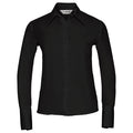 Black - Front - Russell Collection Womens-Ladies Ultimate Long-Sleeved Shirt