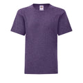 Heather Purple - Front - Fruit of the Loom Childrens-Kids Iconic Heather T-Shirt