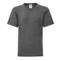 Dark Heather Grey - Front - Fruit of the Loom Childrens-Kids Iconic Heather T-Shirt