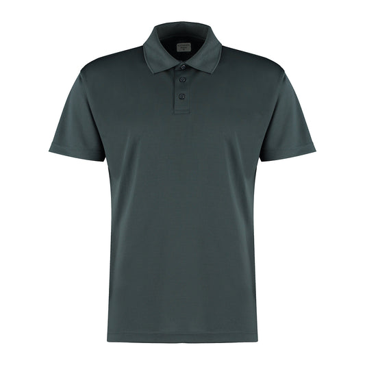 Graphite - Front - Kustom Kit Mens Cooltex Plus Micro Mesh Regular Polo Shirt
