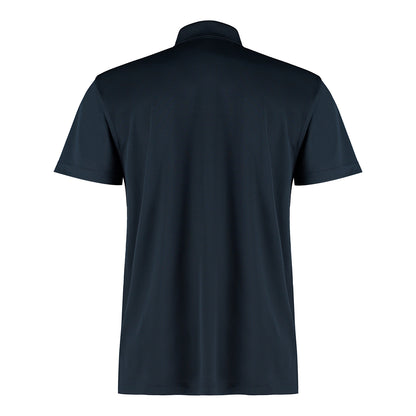 Navy - Back - Kustom Kit Mens Cooltex Plus Micro Mesh Regular Polo Shirt