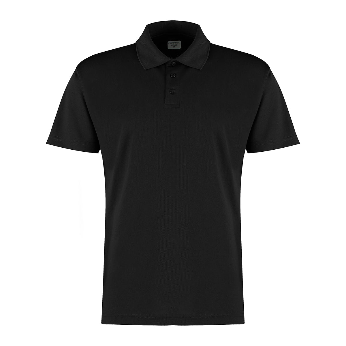 Black - Front - Kustom Kit Mens Cooltex Plus Micro Mesh Regular Polo Shirt