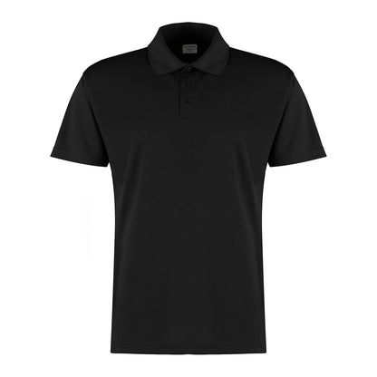 Black - Front - Kustom Kit Mens Cooltex Plus Micro Mesh Regular Polo Shirt