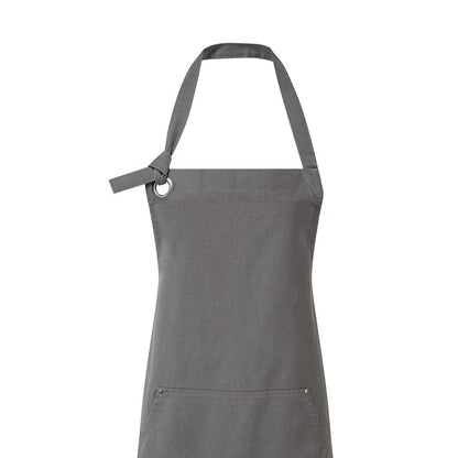 Dark Grey - Back - Premier Unisex Adult Cotton Canvas Pocket Apron