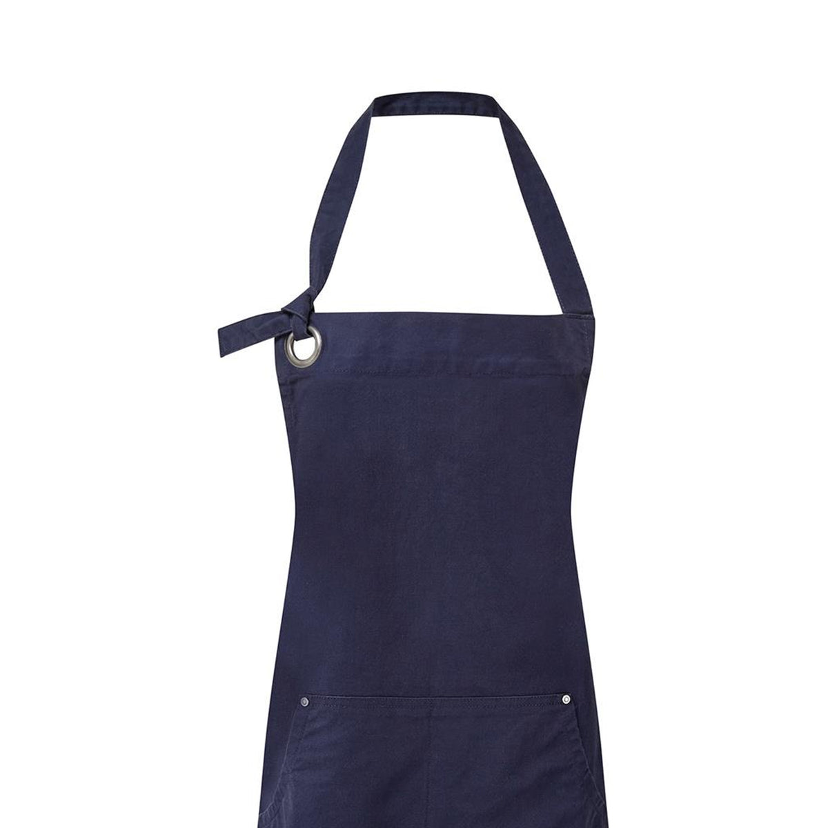 Navy - Back - Premier Unisex Adult Cotton Canvas Pocket Apron