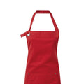 Red - Back - Premier Unisex Adult Cotton Canvas Pocket Apron