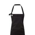 Black - Back - Premier Unisex Adult Cotton Canvas Pocket Apron