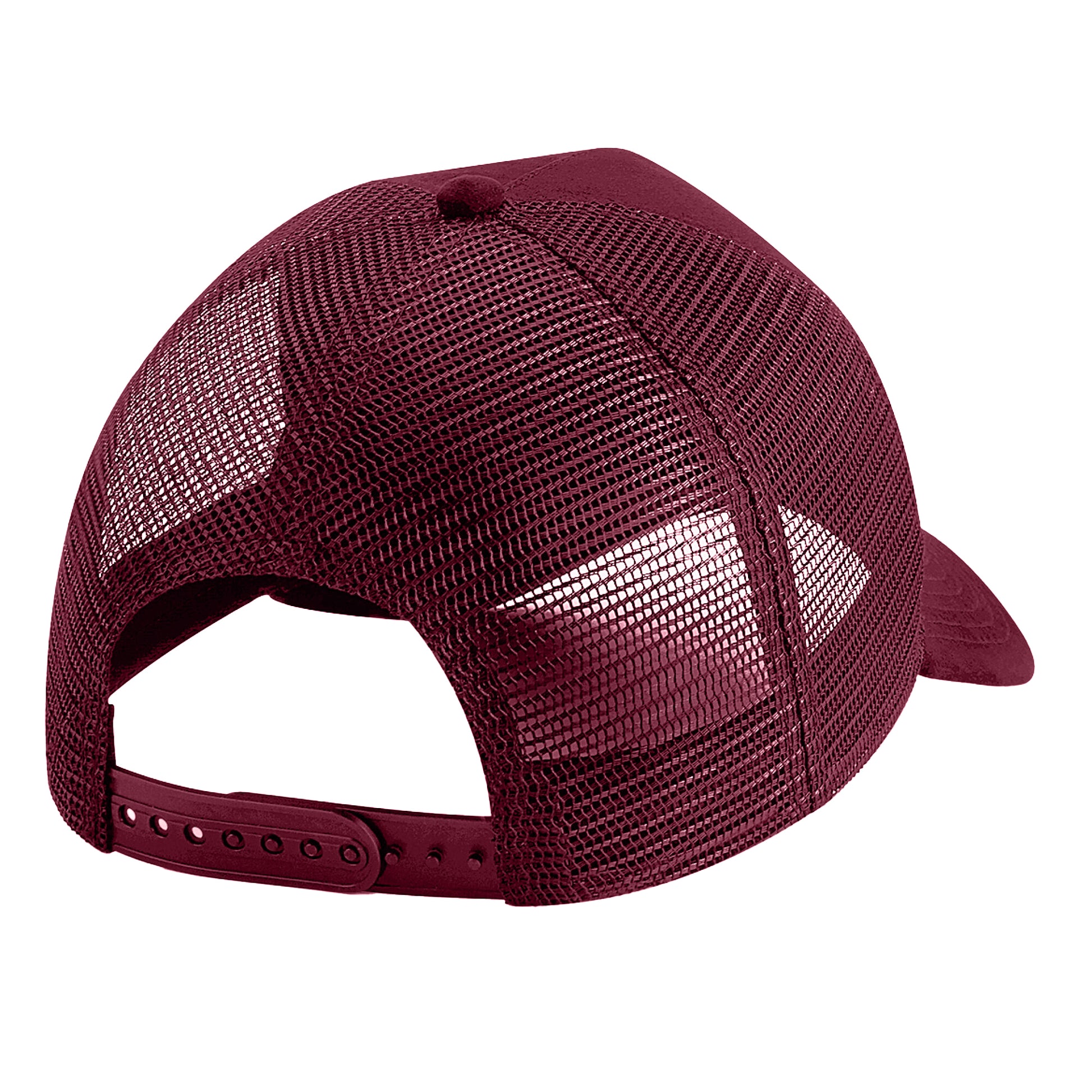 Black - Front - Beechfield Unisex Adult Faux Suede Snapback Trucker Cap