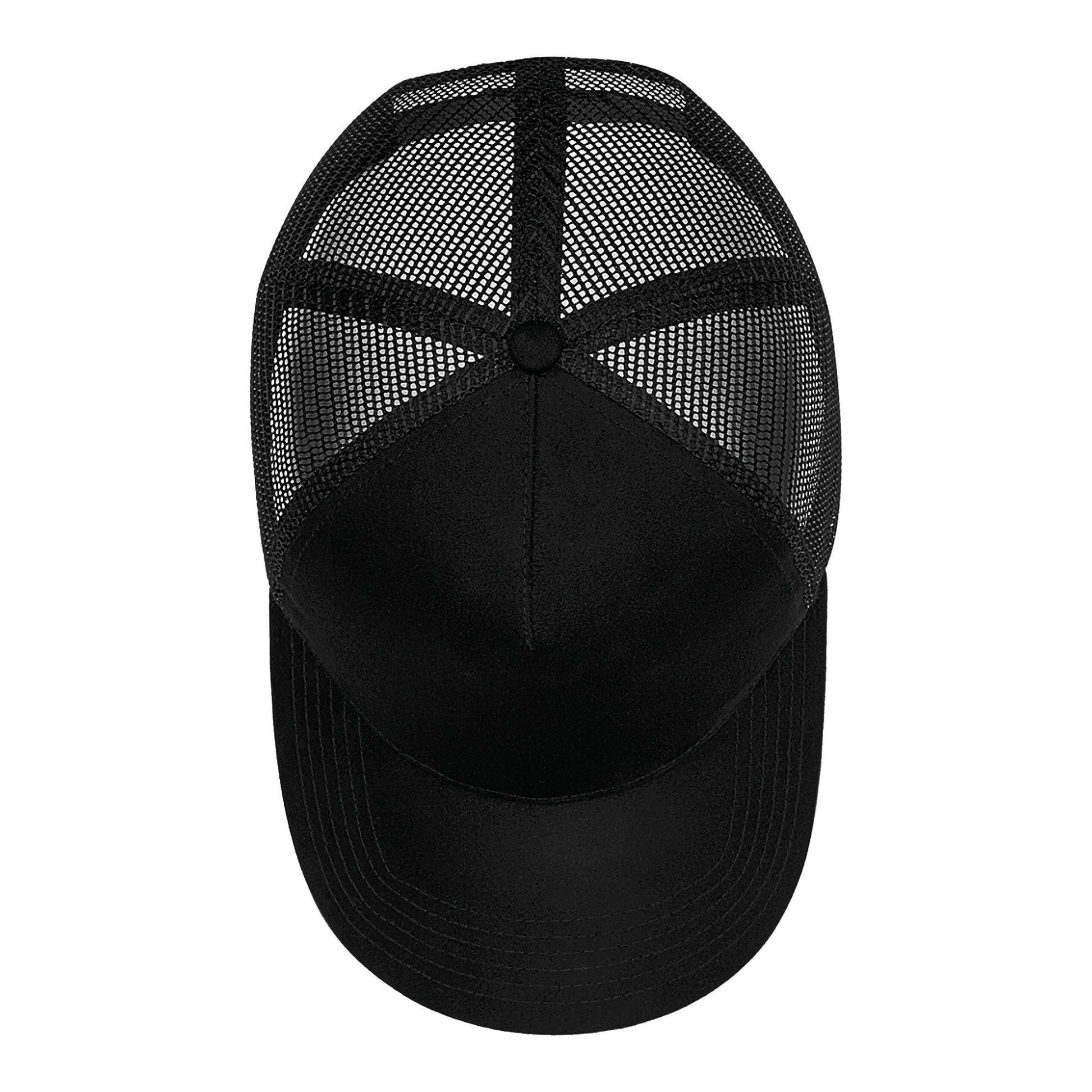 Black - Lifestyle - Beechfield Unisex Adult Faux Suede Snapback Trucker Cap