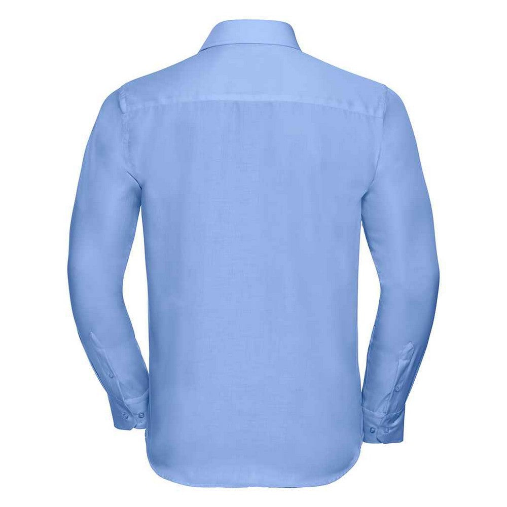 Bright Sky - Back - Russell Collection Mens Ultimate Tailored Long-Sleeved Shirt