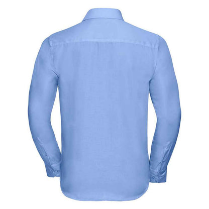 Bright Sky - Back - Russell Collection Mens Ultimate Tailored Long-Sleeved Shirt