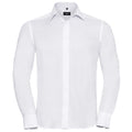 White - Front - Russell Collection Mens Ultimate Tailored Long-Sleeved Shirt