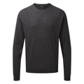 Charcoal - Front - Premier Mens Knitted Cotton Crew Neck Sweatshirt