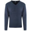 Navy - Front - PRO RTX Mens Acrylic V Neck Sweatshirt