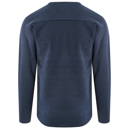 Navy - Back - PRO RTX Mens Acrylic V Neck Sweatshirt