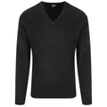 Black - Front - PRO RTX Mens Acrylic V Neck Sweatshirt