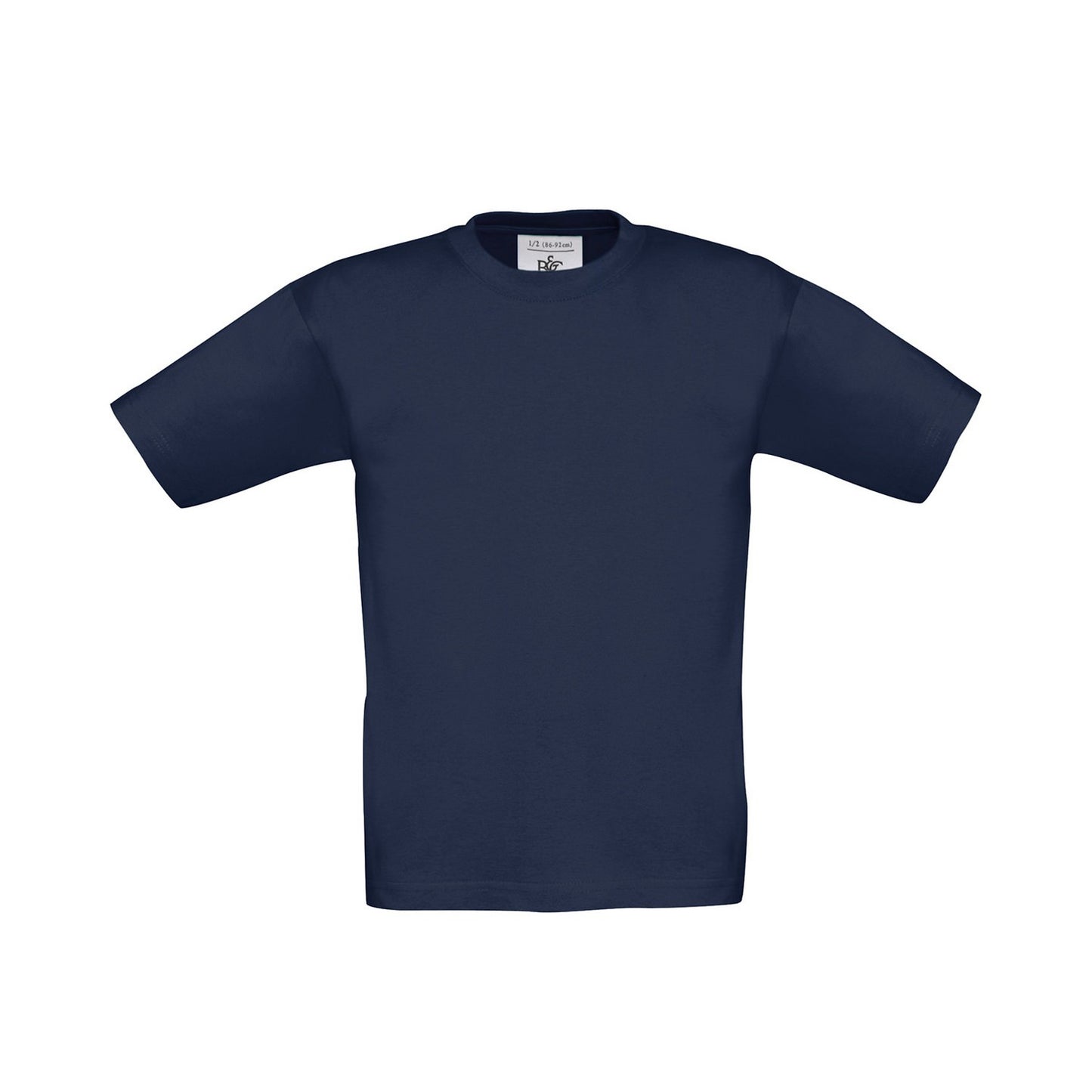 Navy - Front - B&C Childrens-Kids Exact 190 T-Shirt