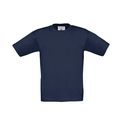 Navy - Front - B&C Childrens-Kids Exact 190 T-Shirt
