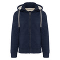 Night Blue - Front - Kariban Mens Vintage Heather Sherpa Lined Fleece Jacket