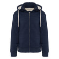 Night Blue - Front - Kariban Mens Vintage Heather Sherpa Lined Fleece Jacket