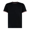 Black-White-Red - Front - Kustom Kit Mens Tipped Fashion T-Shirt