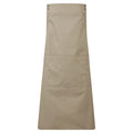 Khaki - Front - Premier Unisex Adult Swap & Pop Customizable Full Apron