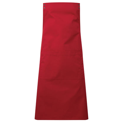 Red - Front - Premier Unisex Adult Swap & Pop Customizable Full Apron
