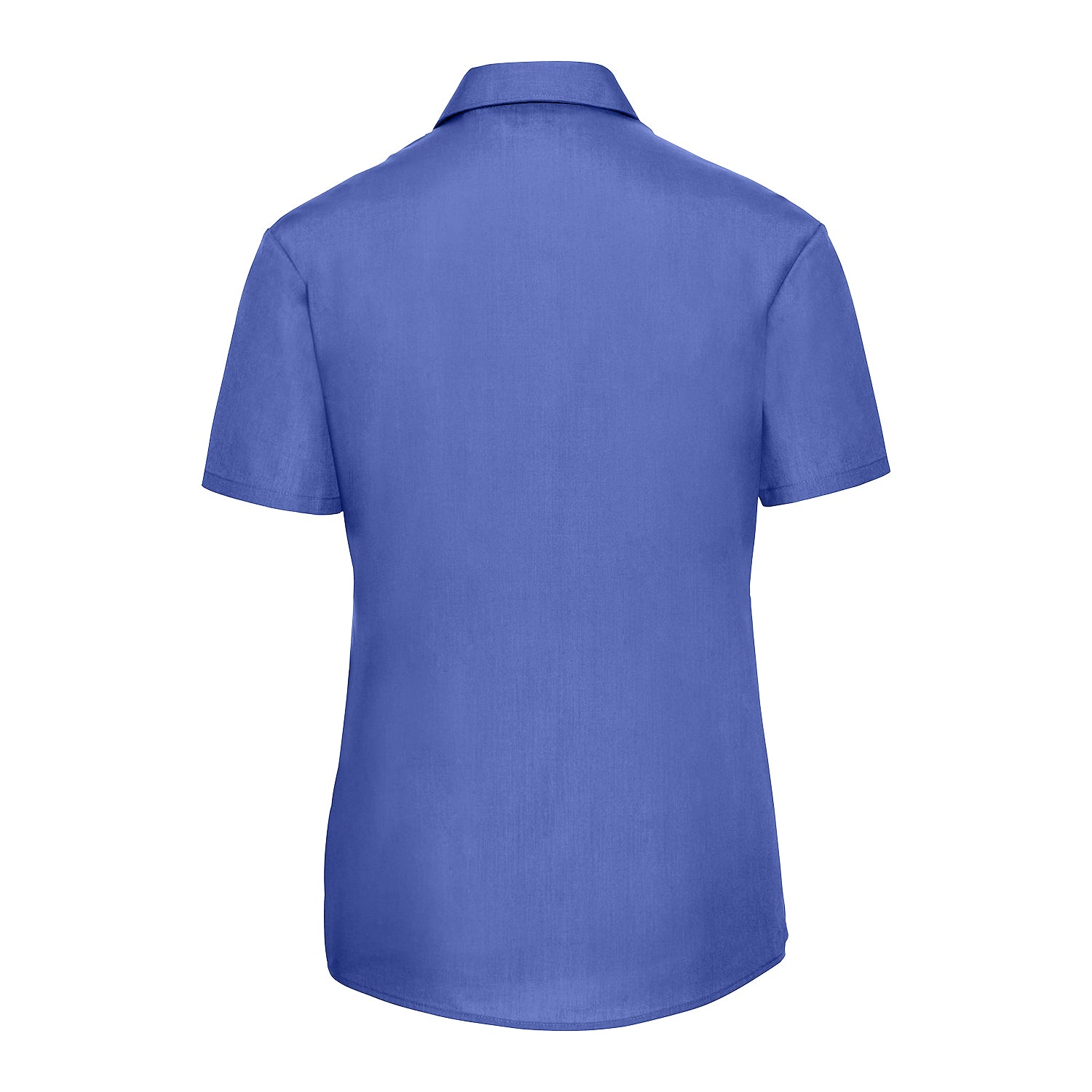 Corporate Blue - Back - Russell Collection Womens-Ladies Poplin Easy-Care Short-Sleeved Shirt