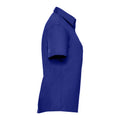 Bright Royal Blue - Side - Russell Collection Womens-Ladies Poplin Easy-Care Short-Sleeved Shirt