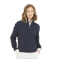 Navy - Side - Ecologie Unisex Adult Wakhan Knitted Quarter Zip Sweatshirt