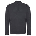 Charcoal - Front - Ecologie Unisex Adult Wakhan Knitted Quarter Zip Sweatshirt