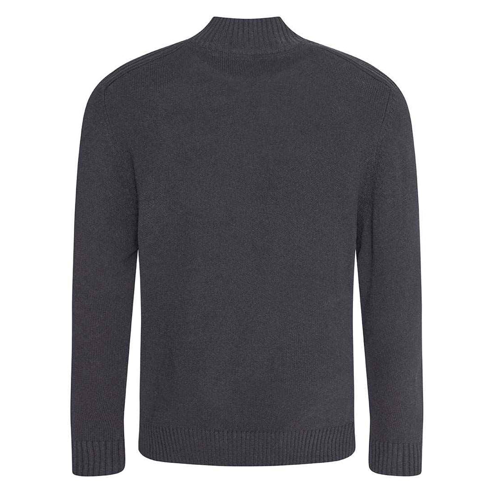 Charcoal - Back - Ecologie Unisex Adult Wakhan Knitted Quarter Zip Sweatshirt